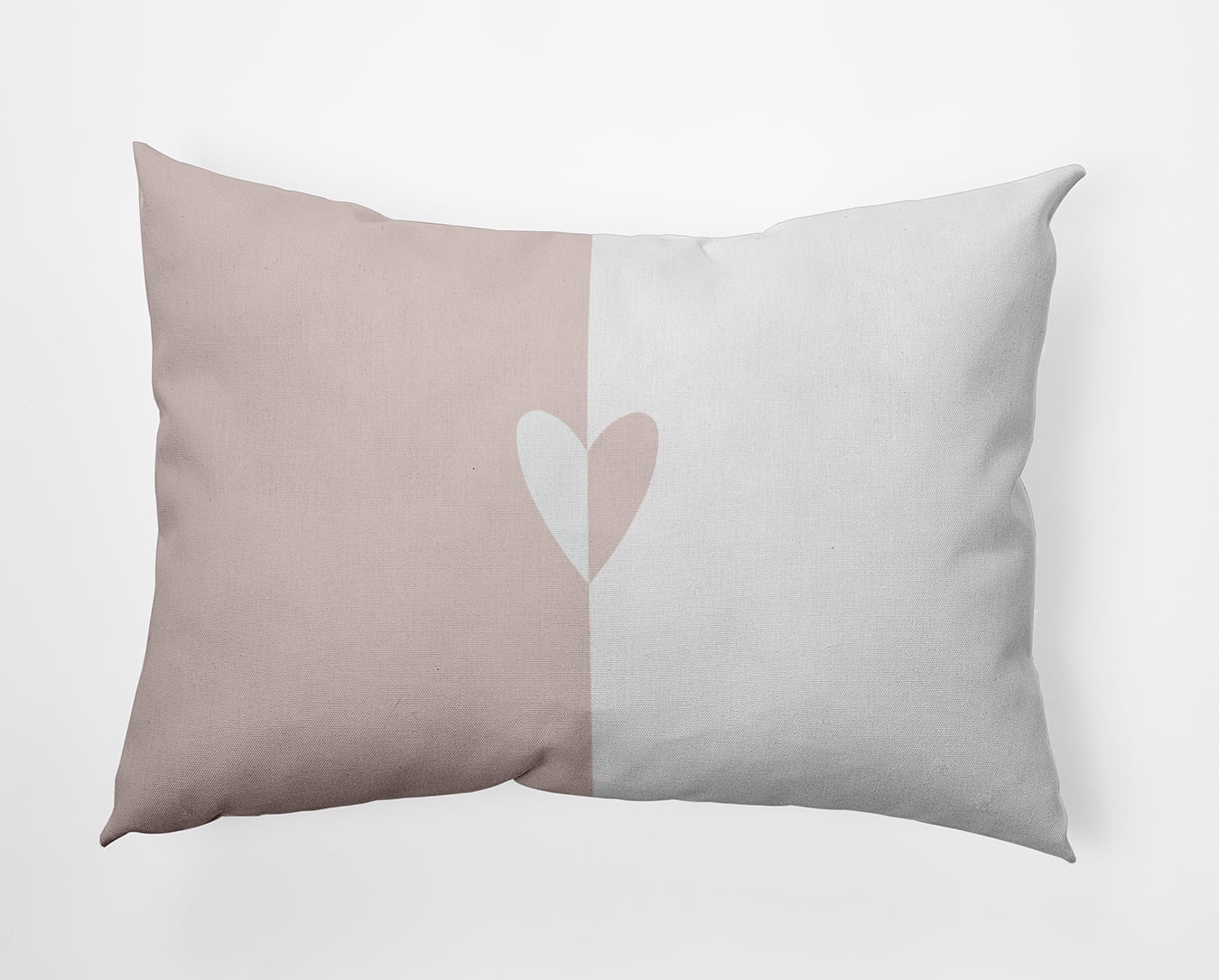 20" x 14" Simply Daisy Modern Heart Polyester Indoor/Outdoor Pillow, Pale Pink Qty 1