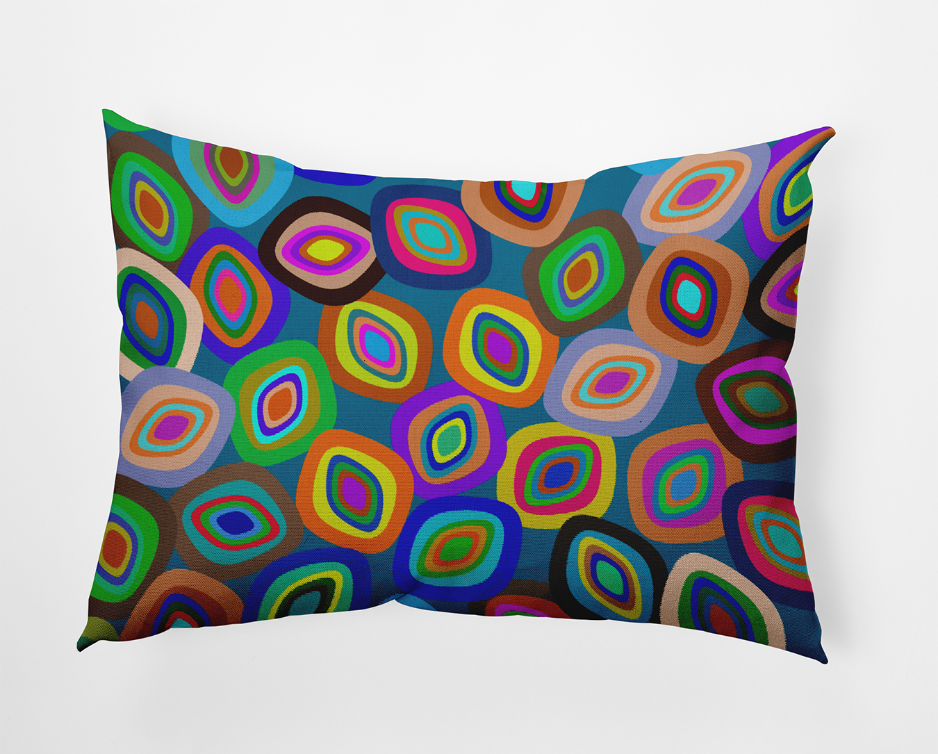 20" x 14" Simply Daisy Modern Leaf Pile Polyester Indoor/Outdoor Pillow, Multi Qty 1