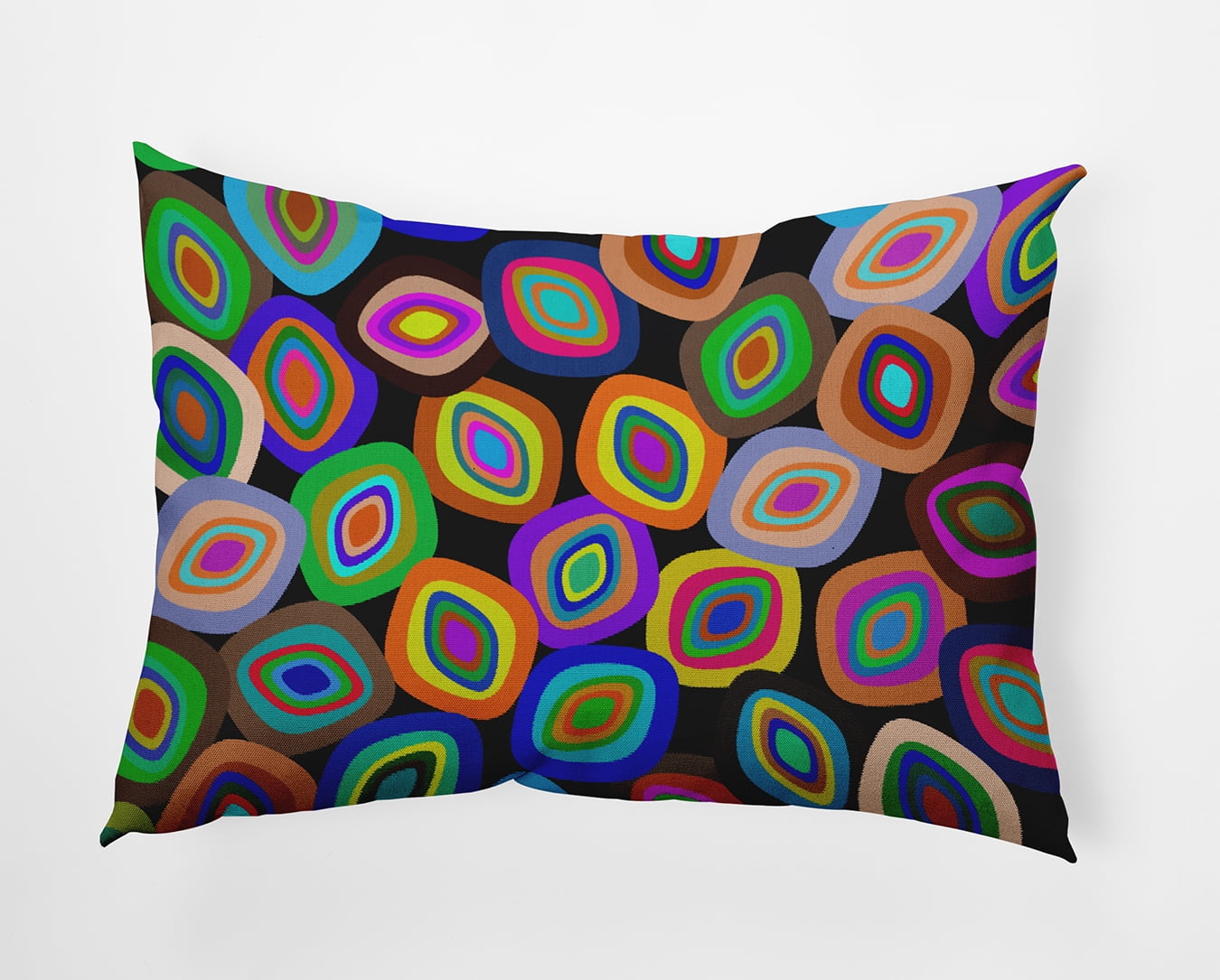 20" x 14" Simply Daisy Modern Leaf Pile Polyester Indoor/Outdoor Pillow, Multi Qty 1