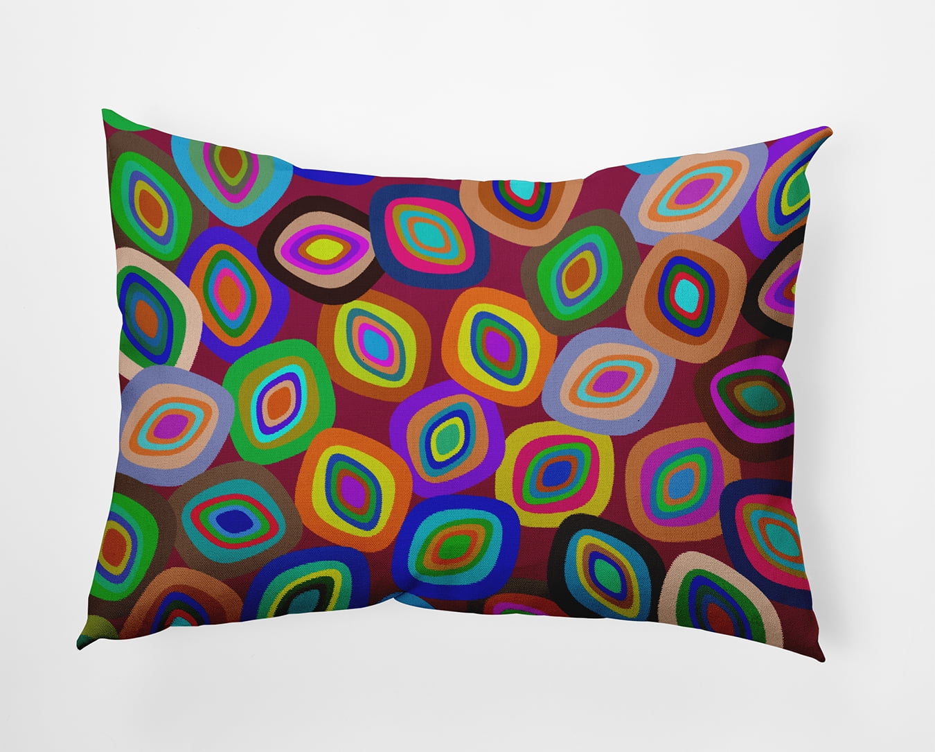 20" x 14" Simply Daisy Modern Leaf Pile Polyester Indoor/Outdoor Pillow, Multi Qty 1