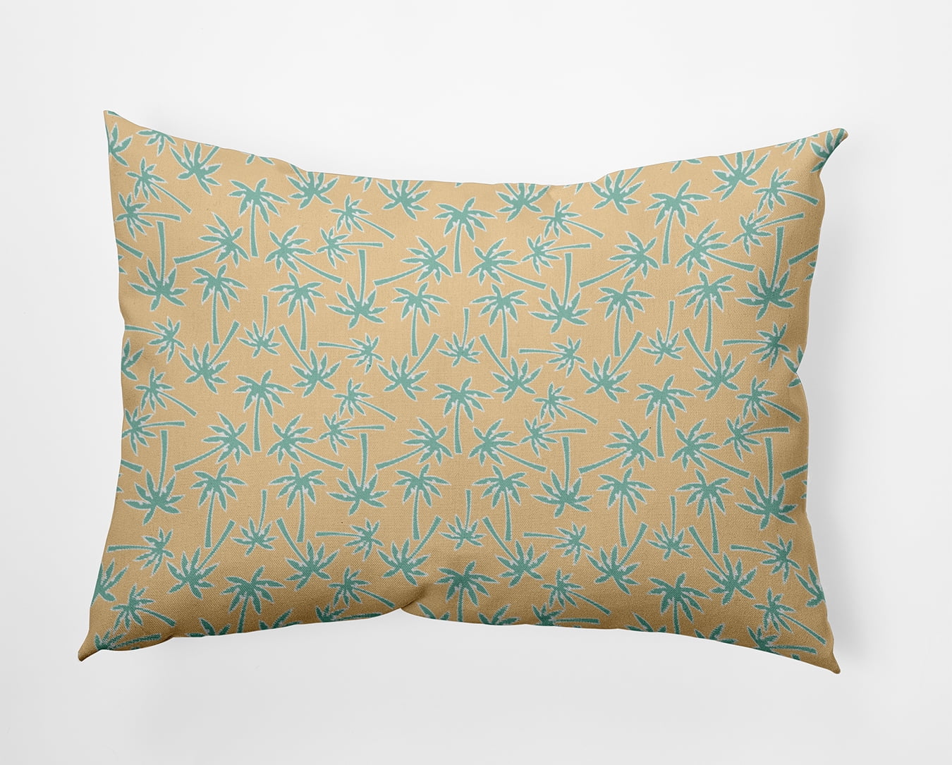 20" x 14" Simply Daisy Palm Tree Pattern Polyester Indoor/Outdoor Pillow, Corn Stalk Qty 1
