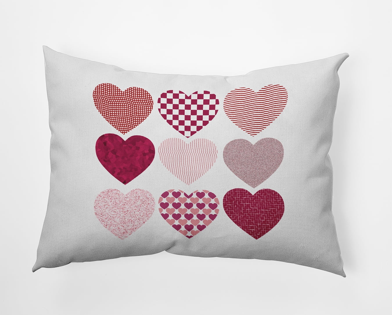 20" x 14" Simply Daisy Patterned Hearts Polyester Accent Pillow, Buddah Qty 1