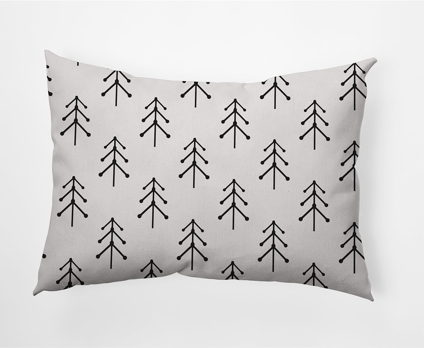 20" x 14" Simply Daisy Patterned Trees Winter Polyester Indoor/Outdoor Pillow, Snow Qty 1