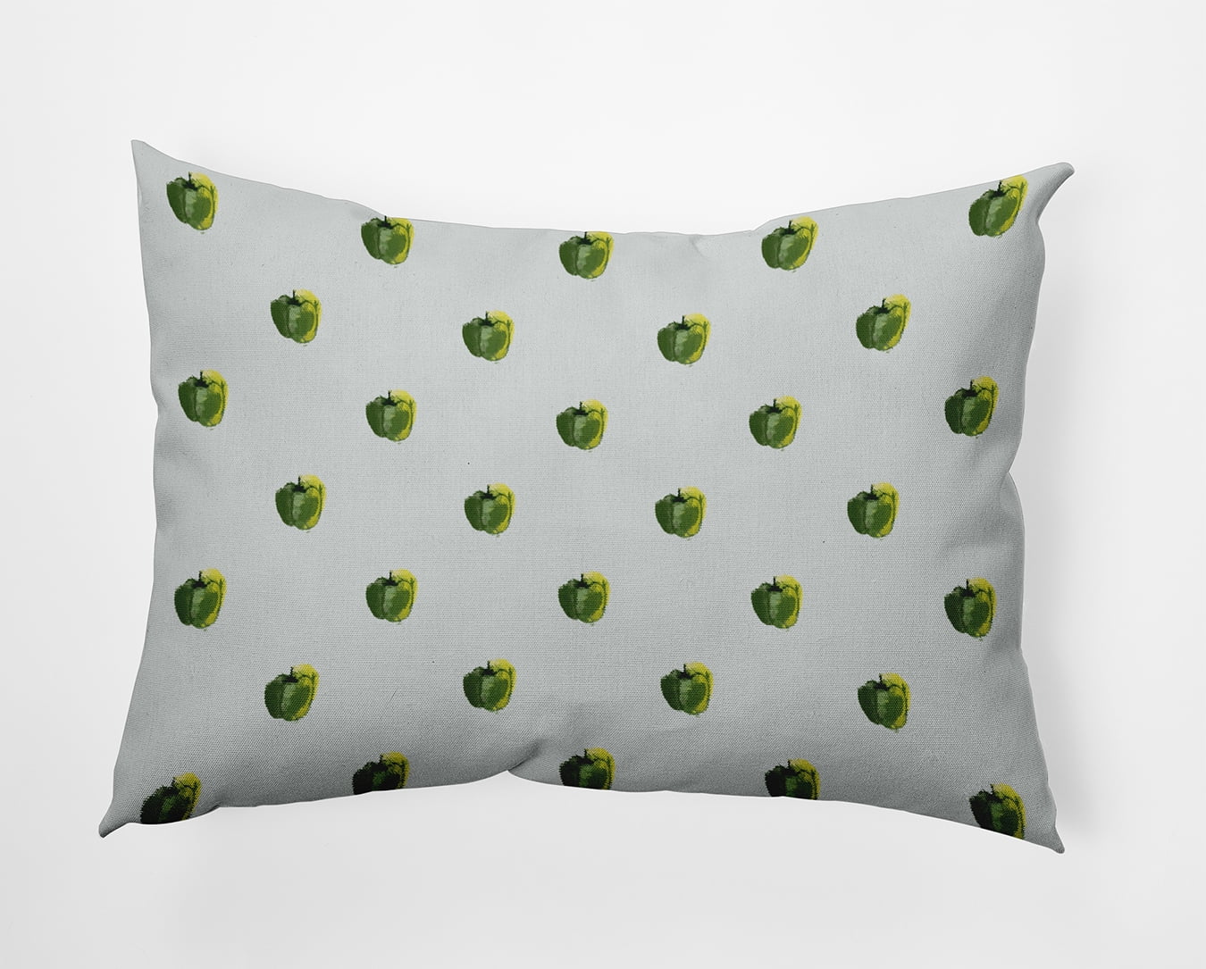 20" x 14" Simply Daisy Peppers Pattern Polyester Indoor/Outdoor Pillow, Pale Green Qty 1