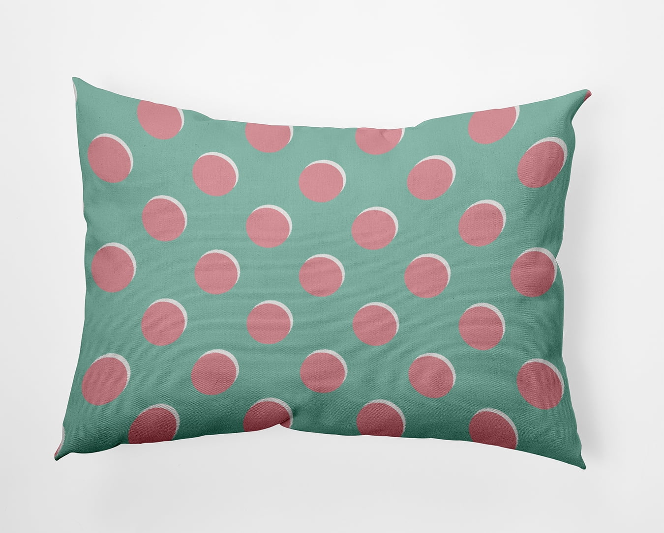 20" x 14" Simply Daisy Polka Dots Polyester Accent Pillow, Spring Green Qty 1