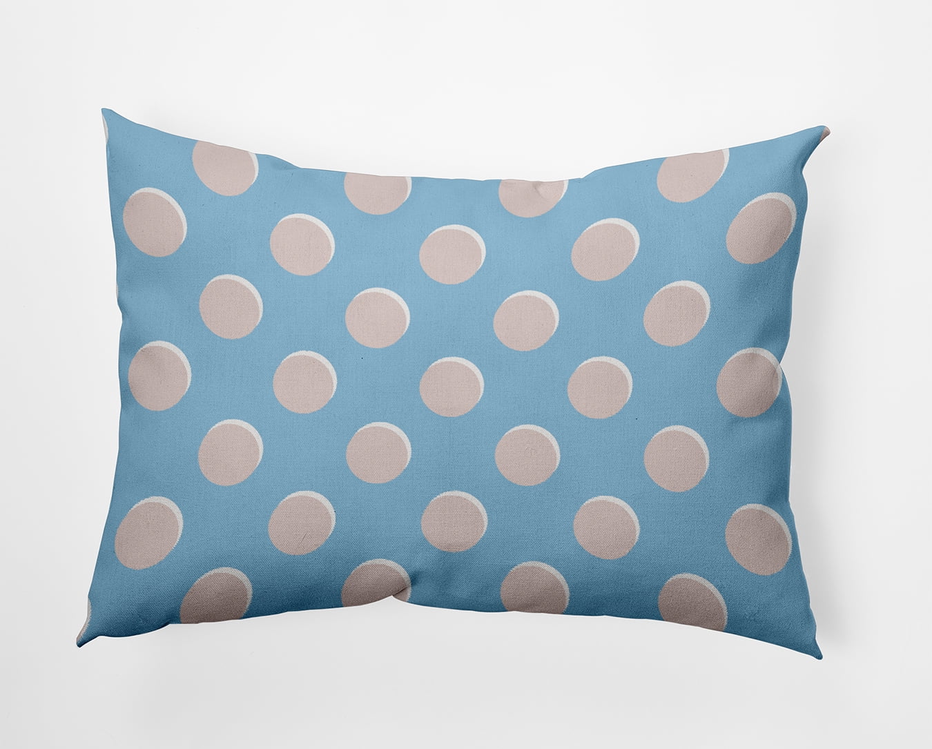 Carolina Blue Polka Dots Polyester Indoor/Outdoor Decorative Pillow