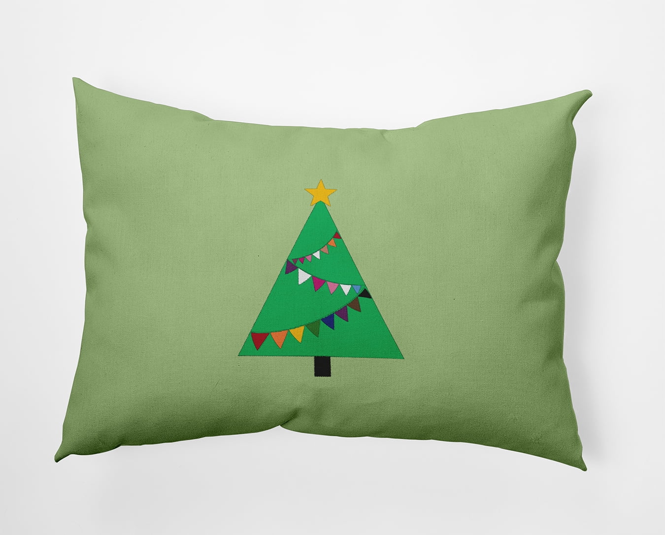 20" x 14" Simply Daisy Pride Garland Tree Polyester Accent Pillow, Light Green Qty 1