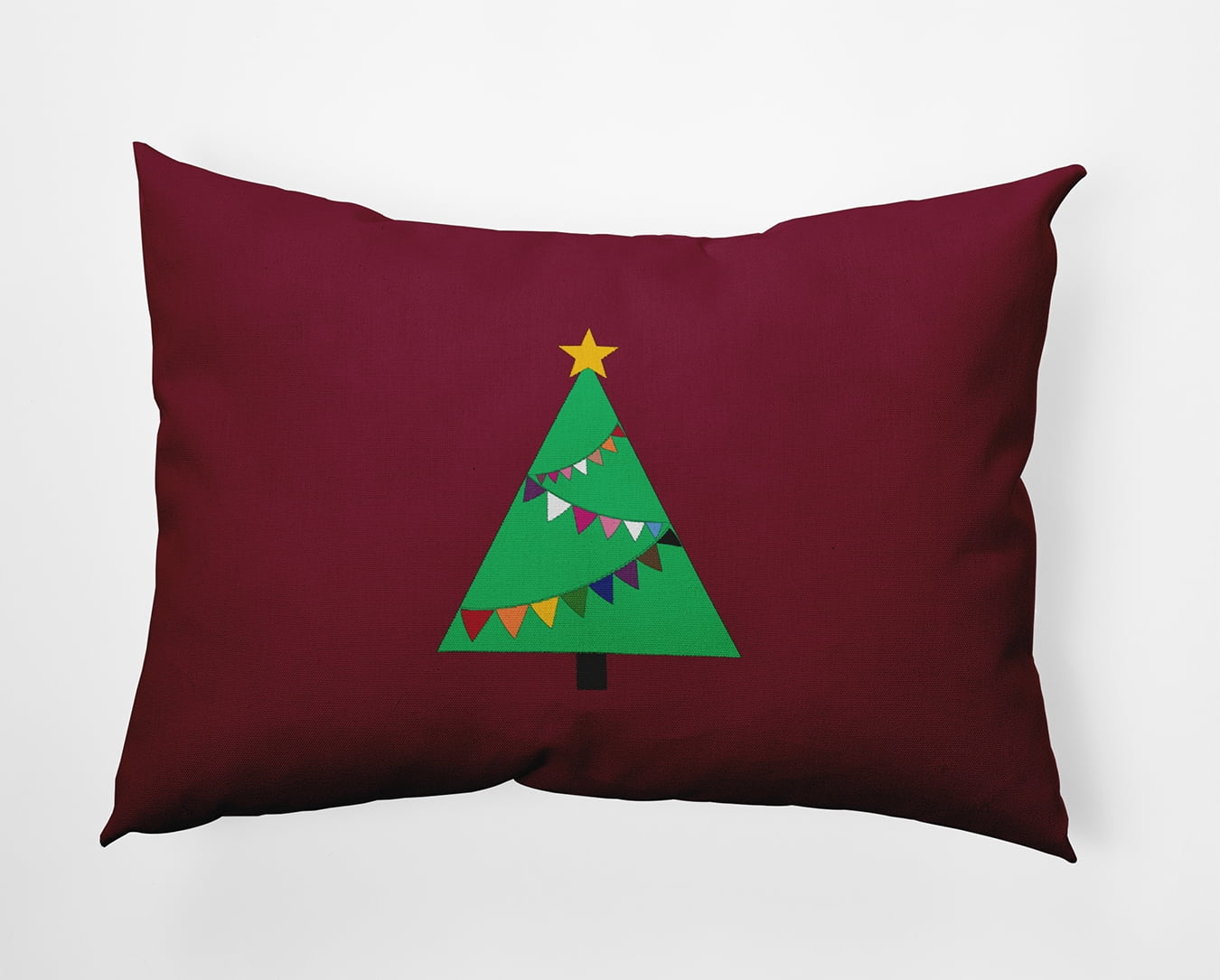 20" x 14" Simply Daisy Pride Garland Tree Polyester Accent Pillow, Maroon Qty 1