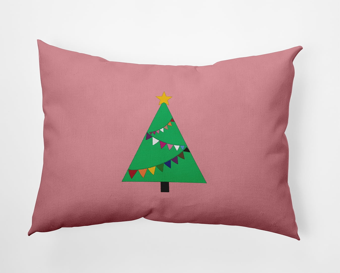 20" x 14" Simply Daisy Pride Garland Tree Polyester Accent Pillow, Pink Icing Qty 1