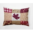 thumbnail image 1 of 20" x 14" Simply Daisy Printed Quilt Leaves Polyester Indoor/Outdoor Pillow, Fuschia Qty 1, 1 of 6
