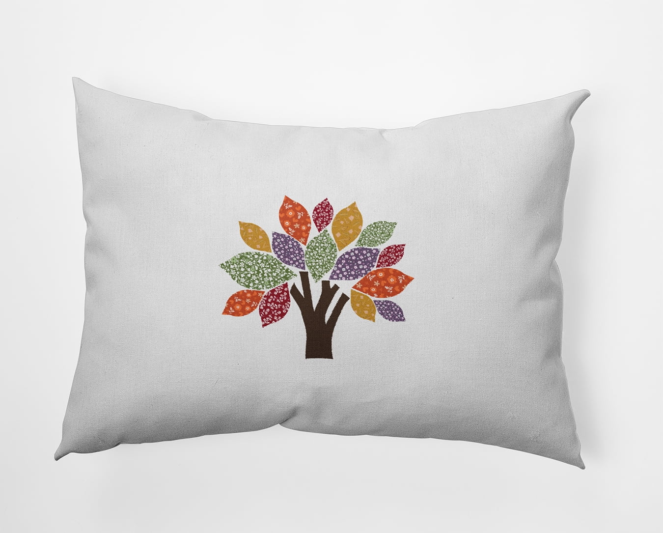20" x 14" Simply Daisy Printed Quilt Tree Polyester Accent Pillow, Scallion Qty 1