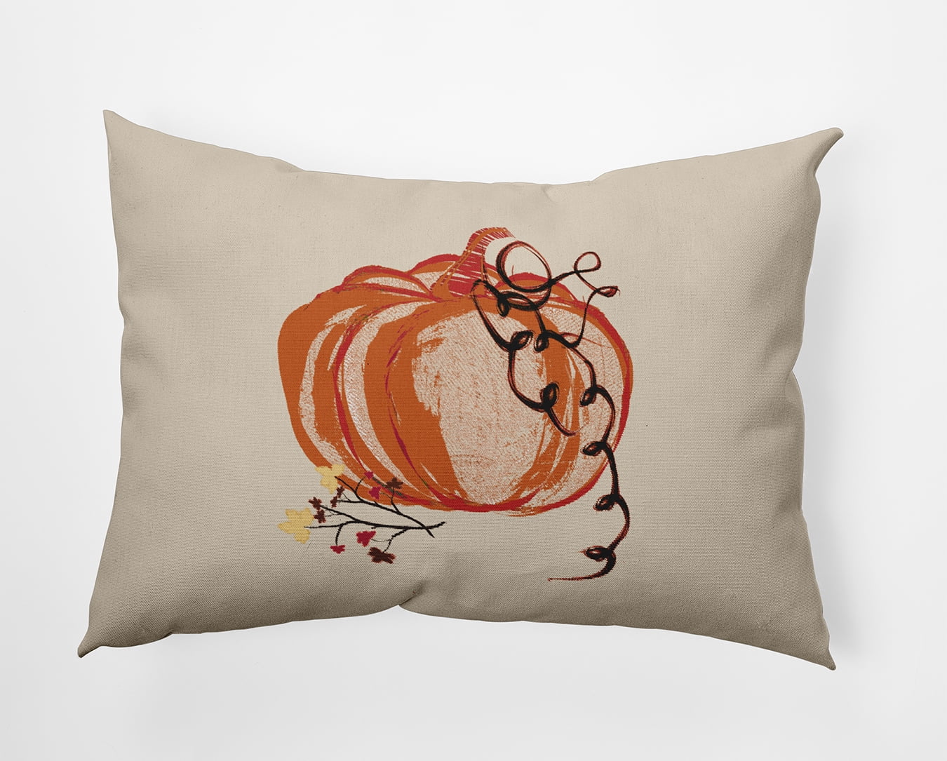 20" x 14" Simply Daisy Pumpkin Love Polyester Indoor/Outdoor Pillow, Dusty Orange Qty 1