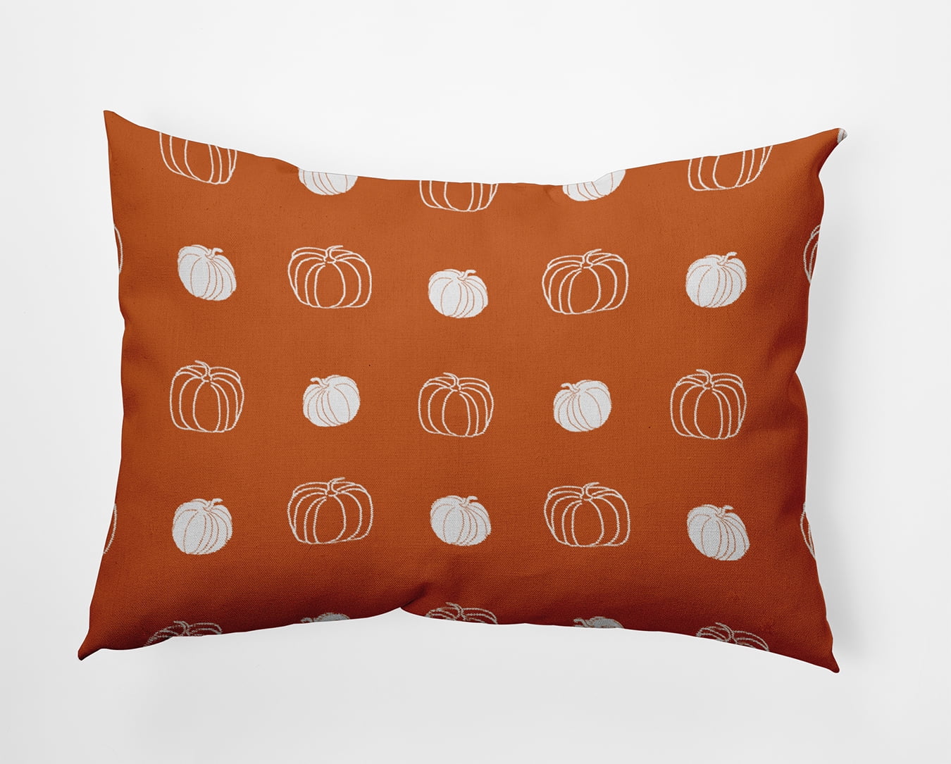 20" x 14" Simply Daisy Pumpkin Pattern Polyester Indoor/Outdoor Pillow, Dusty Orange Qty 1