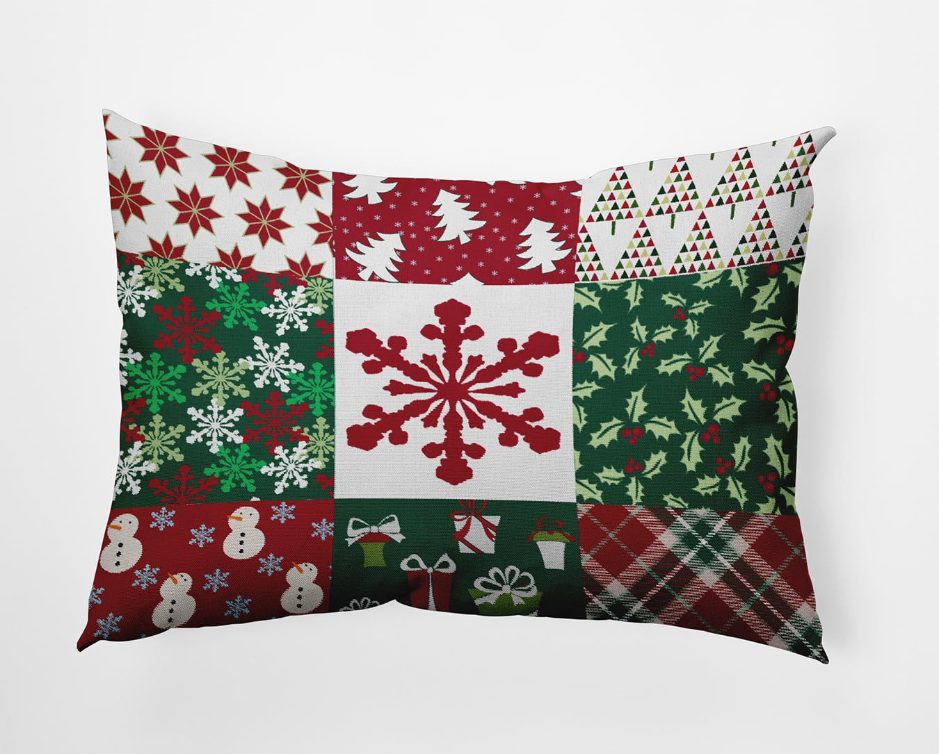 20" x 14" Simply Daisy Quilted Christmas Polyester Accent Pillow, Haute Red Qty 1