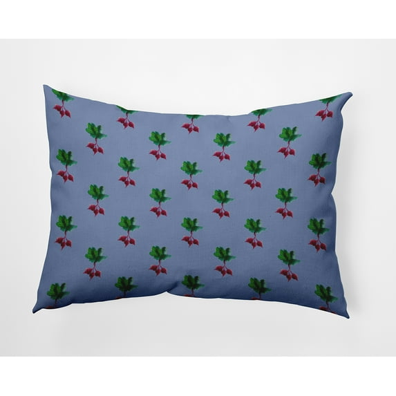 20" x 14" Simply Daisy Radishes Pattern Polyester Indoor/Outdoor Pillow, Cornflower Qty 1