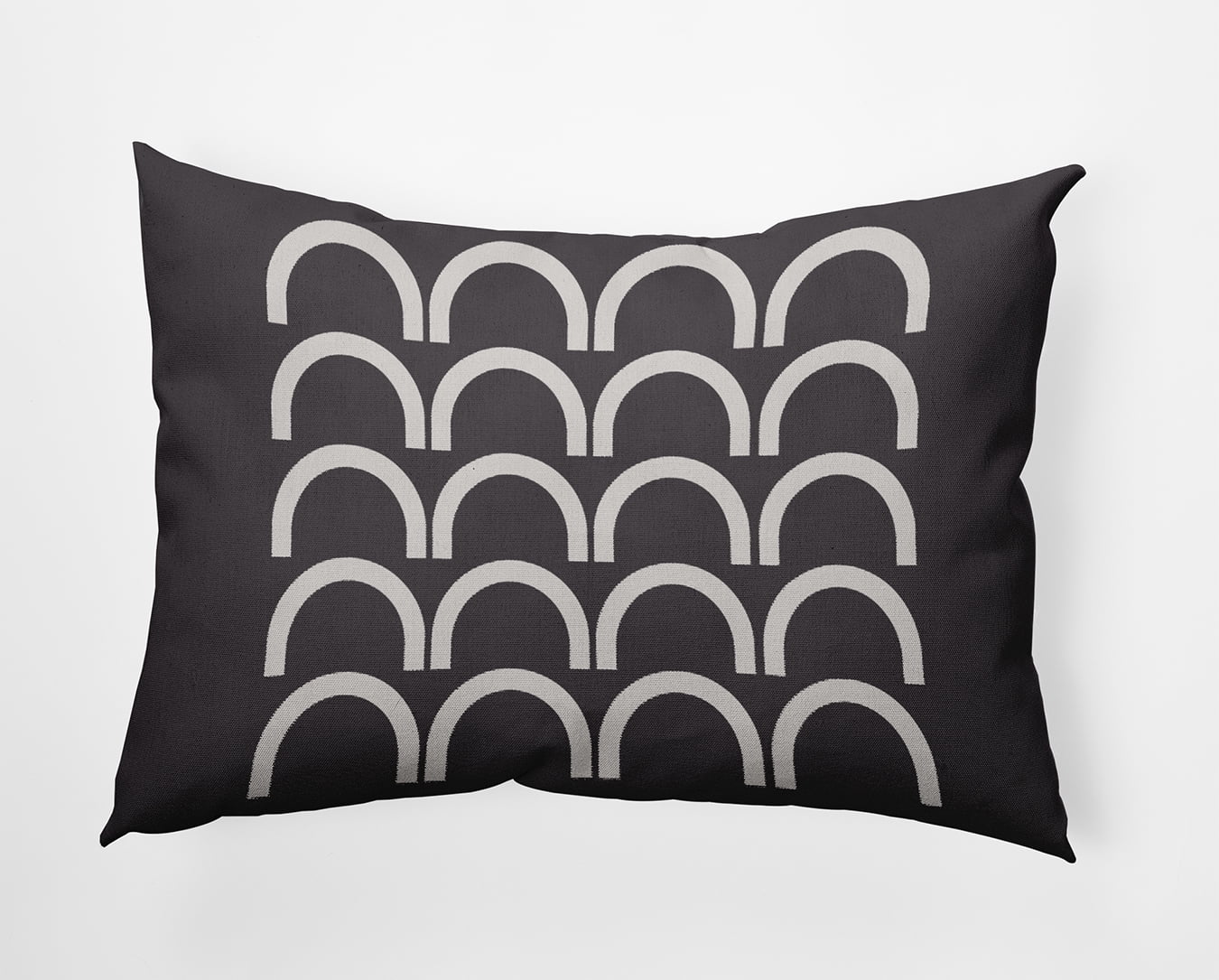 20" x 14" Simply Daisy Rhythm Arches Polyester Accent Pillow, Fossil Qty 1