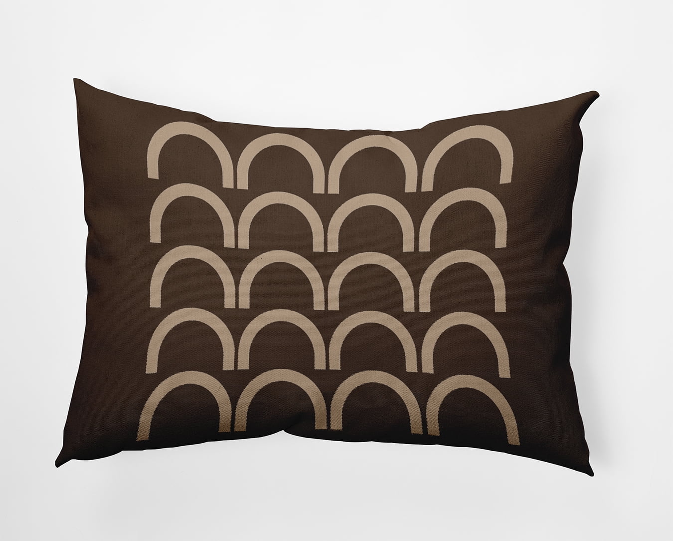 20" x 14" Simply Daisy Rhythm Arches Polyester Indoor/Outdoor Pillow, Bistre Qty 1