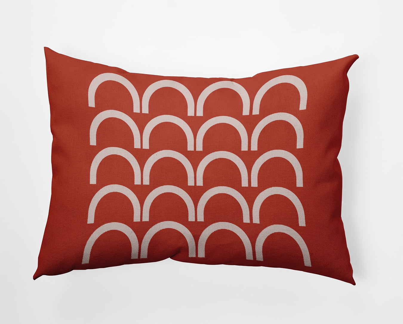 20" x 14" Simply Daisy Rhythm Arches Polyester Indoor/Outdoor Pillow, Chesnut Qty 1