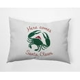 thumbnail image 1 of 20" x 14" Simply Daisy Santa Claws Crab Polyester Accent Pillow, Forest Green Qty 1, 1 of 3
