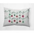 thumbnail image 1 of 20" x 14" Simply Daisy Sea Ornaments Polyester Indoor/Outdoor Pillow, Forest Green Qty 1, 1 of 3