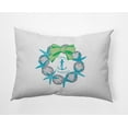 thumbnail image 1 of 20" x 14" Simply Daisy Seas and Greetings Wreath Polyester Accent Pillow, Turquoise Qty 1, 1 of 3