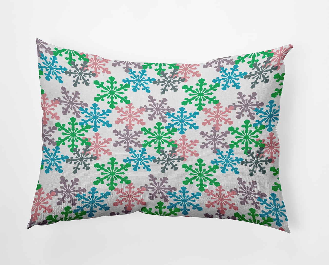 20" x 14" Simply Daisy Snow Fall Polyester Indoor/Outdoor Pillow, Bright Green Qty 1