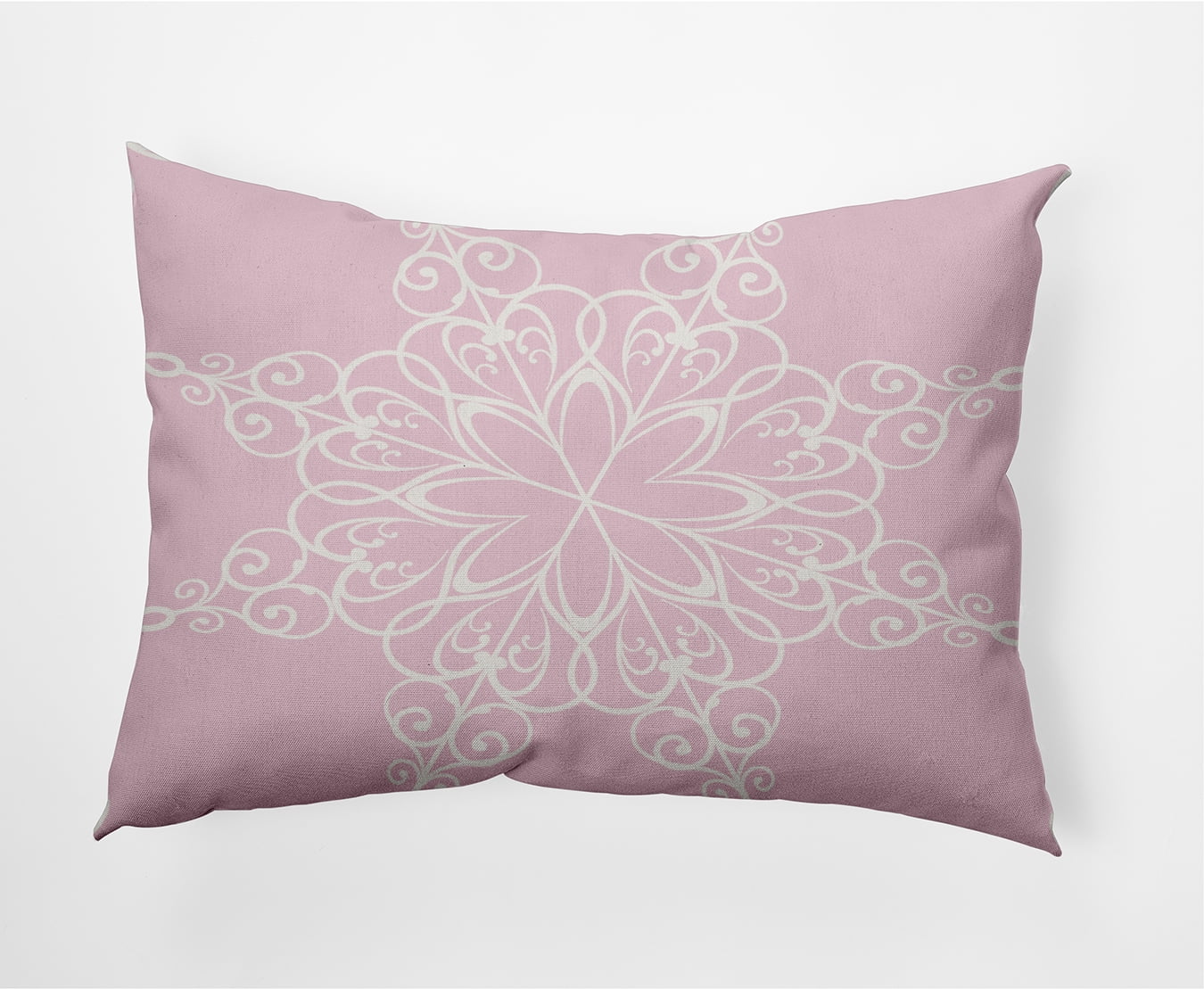 20" x 14" Simply Daisy Snowflake Polyester Accent Pillow, Pink (1 Count)