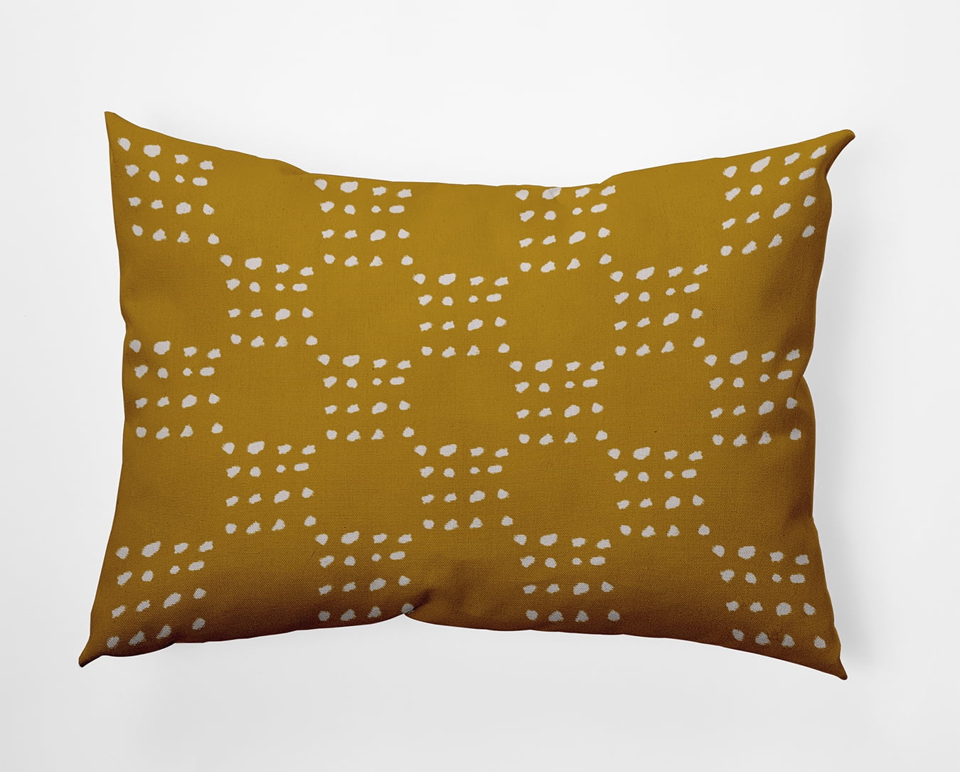 20" x 14" Simply Daisy Stitched Dots Polyester Accent Pillow, Autumn Gold Qty 1
