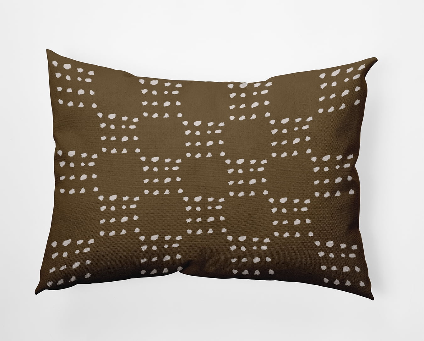 20" x 14" Simply Daisy Stitched Dots Polyester Accent Pillow, Hoisin Qty 1