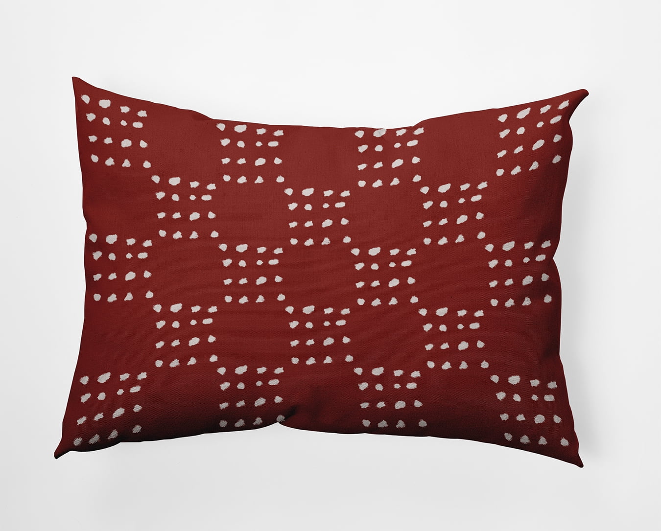 20" x 14" Simply Daisy Stitched Dots Polyester Accent Pillow, Red Maple Qty 1
