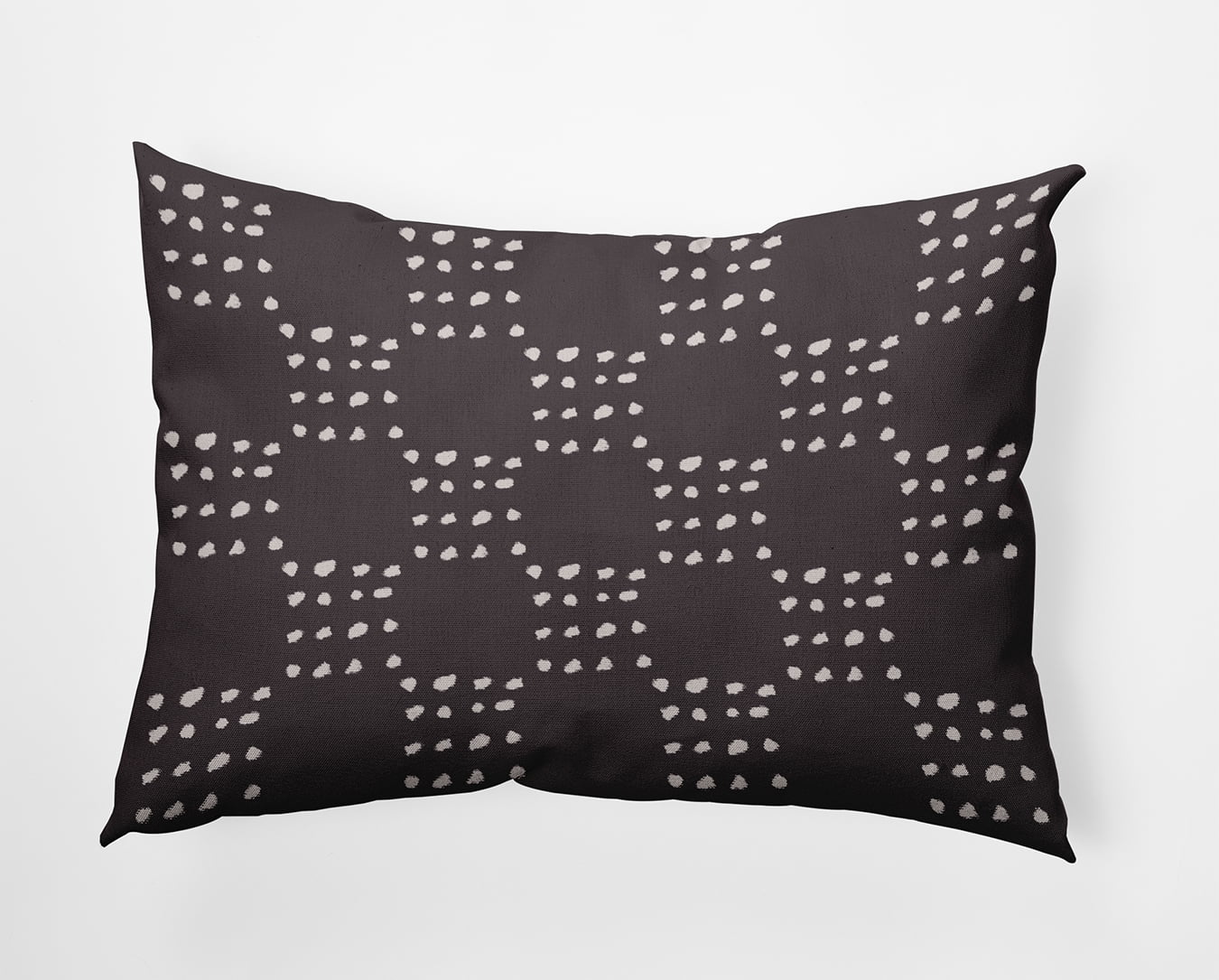 20" x 14" Simply Daisy Stitched Dots Polyester Indoor/Outdoor Pillow, Fossil Qty 1