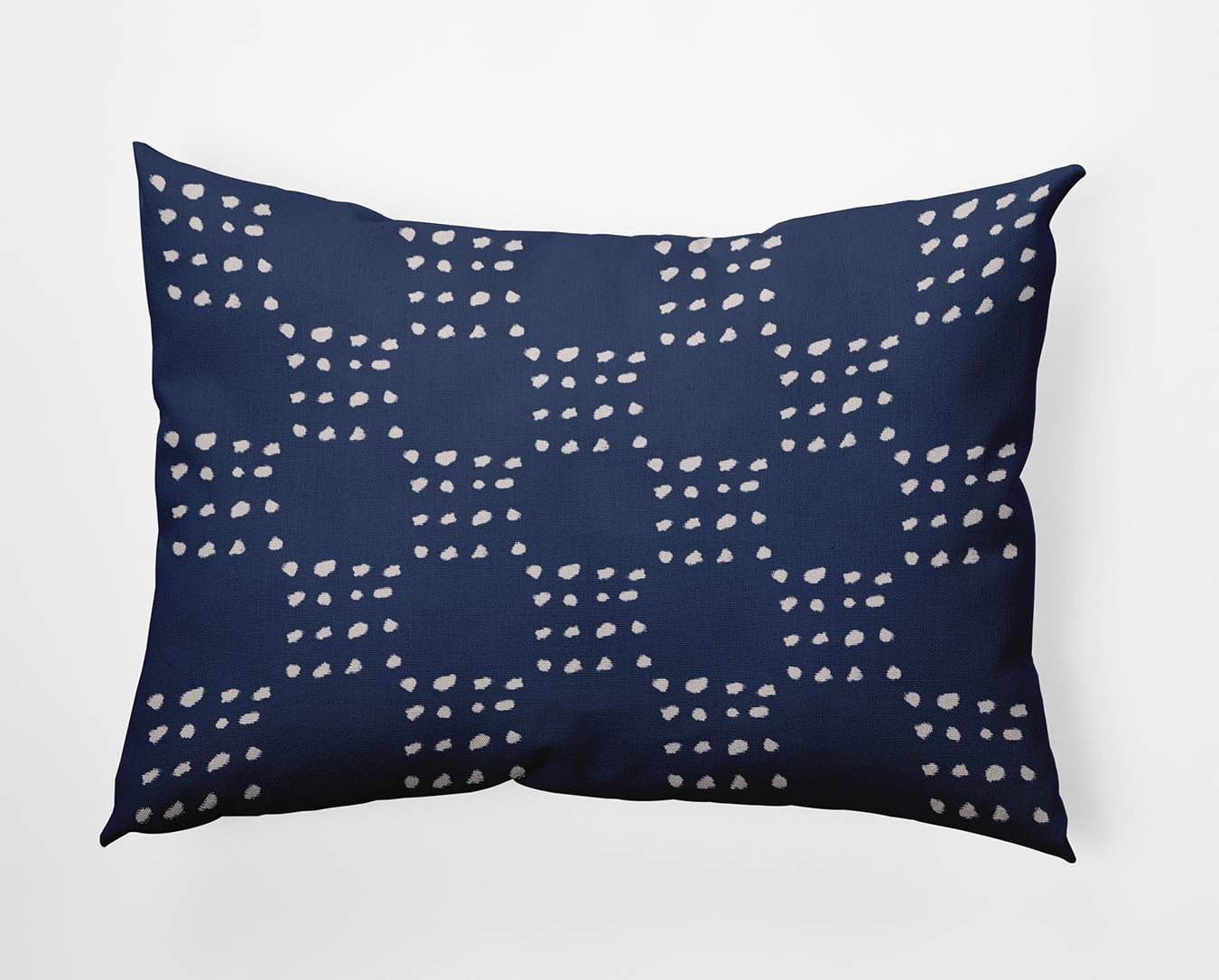 20" x 14" Simply Daisy Stitched Dots Polyester Indoor/Outdoor Pillow, Stone Blue Qty 1