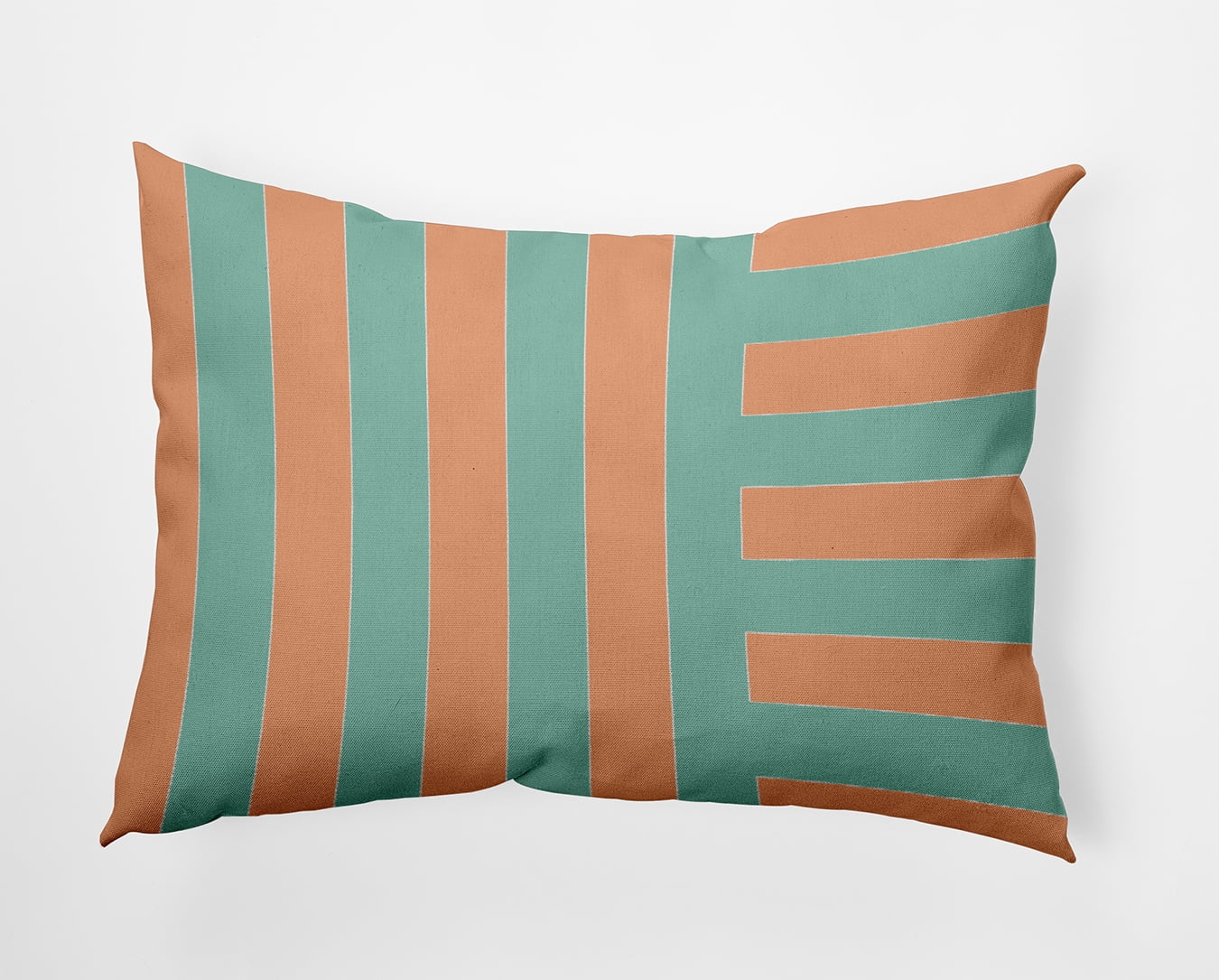 20" x 14" Simply Daisy Stripes Polyester Accent Pillow, Orange Qty 1