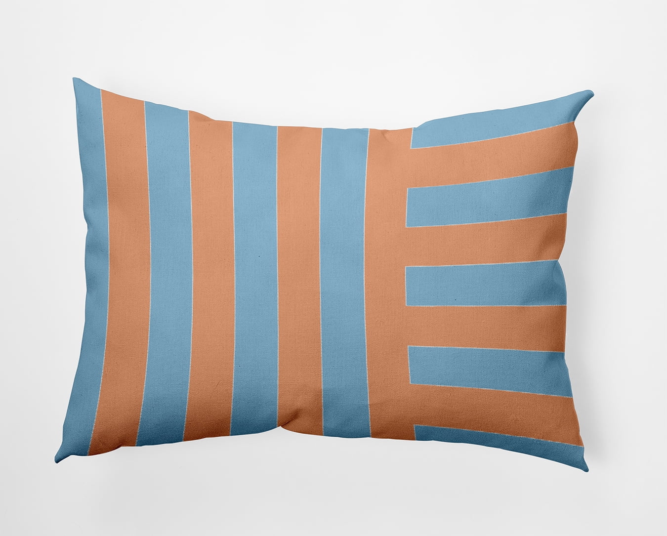 20" x 14" Simply Daisy Stripes Polyester Indoor/Outdoor Pillow, Carolina Blue Qty 1