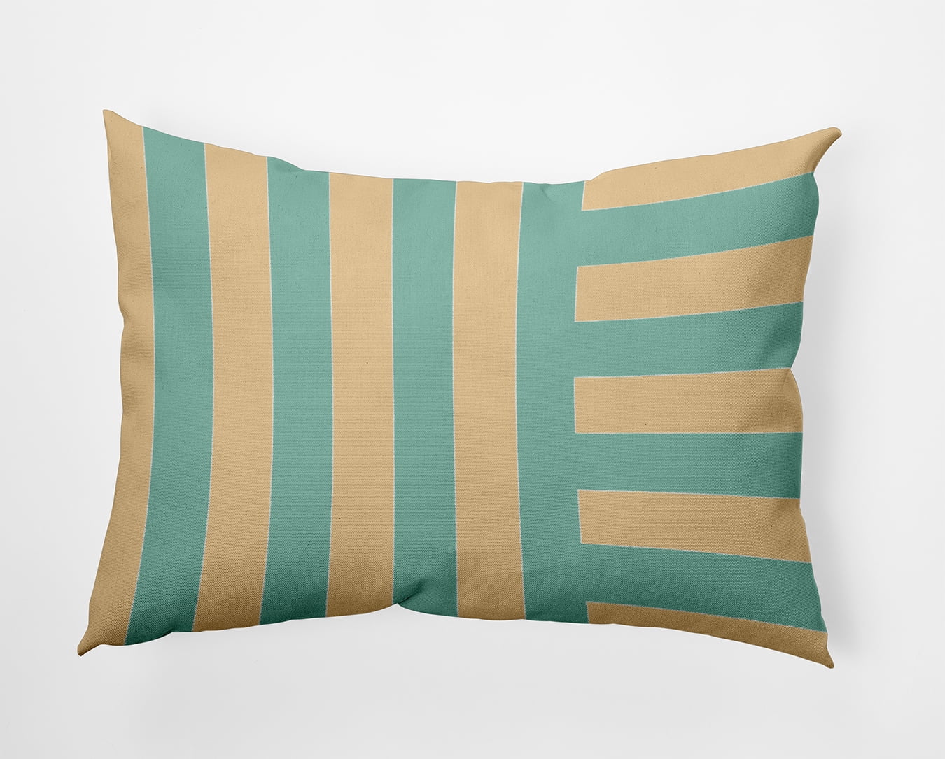 20" x 14" Simply Daisy Stripes Polyester Indoor/Outdoor Pillow, Corn Stalk Qty 1