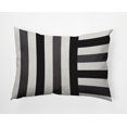 thumbnail image 1 of 20" x 14" Simply Daisy Stripes Polyester Indoor/Outdoor Pillow, Dark Gray Qty 1, 1 of 3
