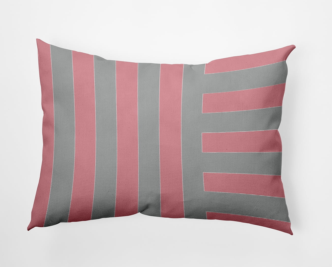 20" x 14" Simply Daisy Stripes Polyester Indoor/Outdoor Pillow, Pink Icing Qty 1