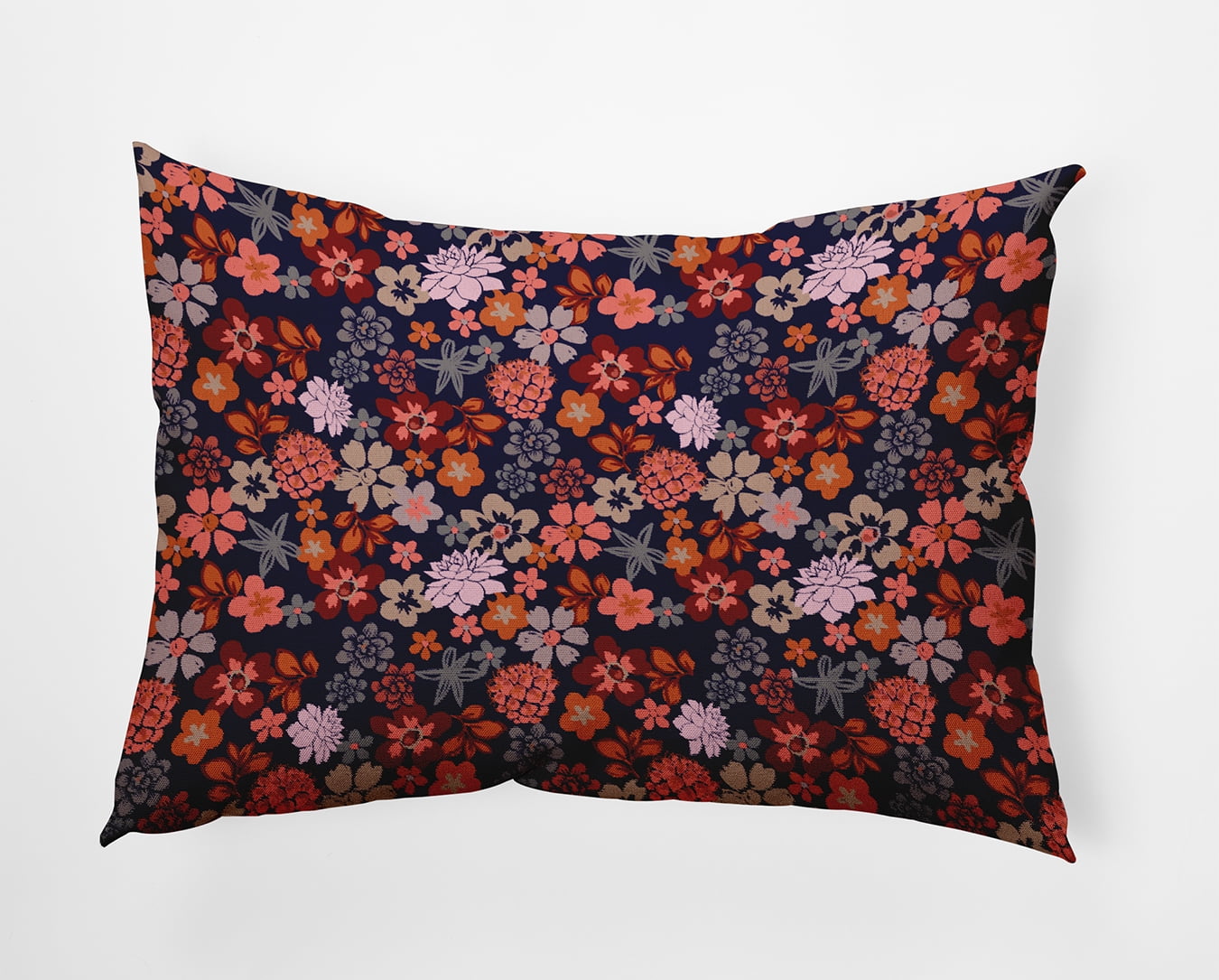 20" x 14" Simply Daisy Succulent Garden Polyester Accent Pillow, Navy Qty 1