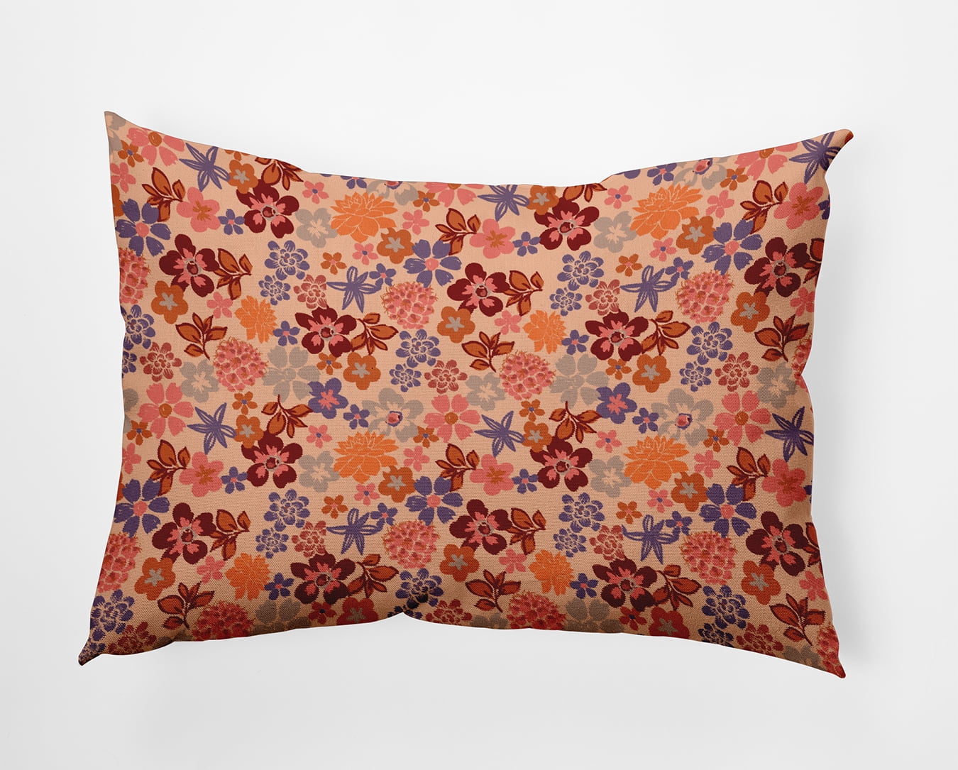 20" x 14" Simply Daisy Succulent Garden Polyester Indoor/Outdoor Pillow, Peach Qty 1