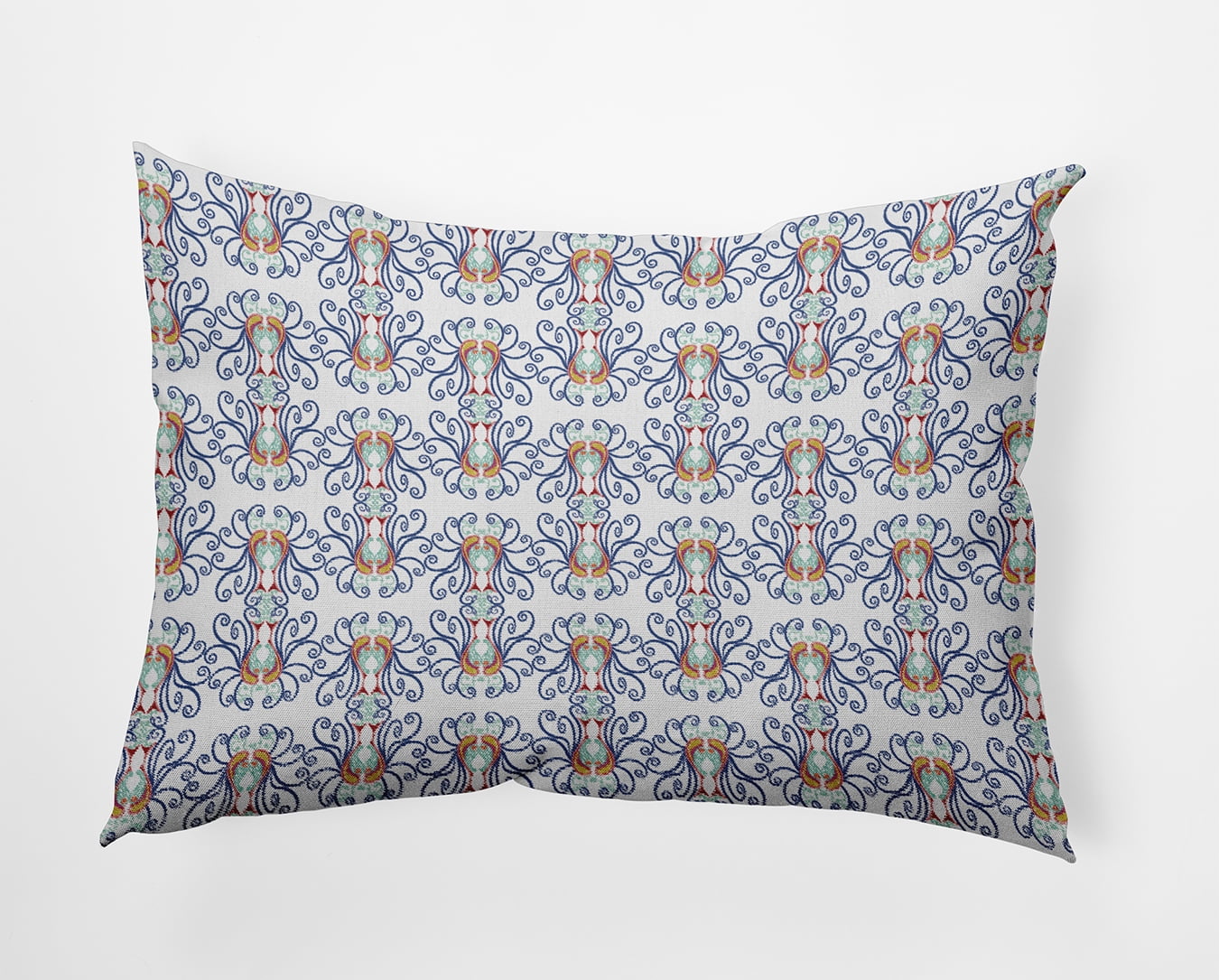 20" x 14" Simply Daisy Swirly Polyester Accent Pillow, Nautical Navy Qty 1