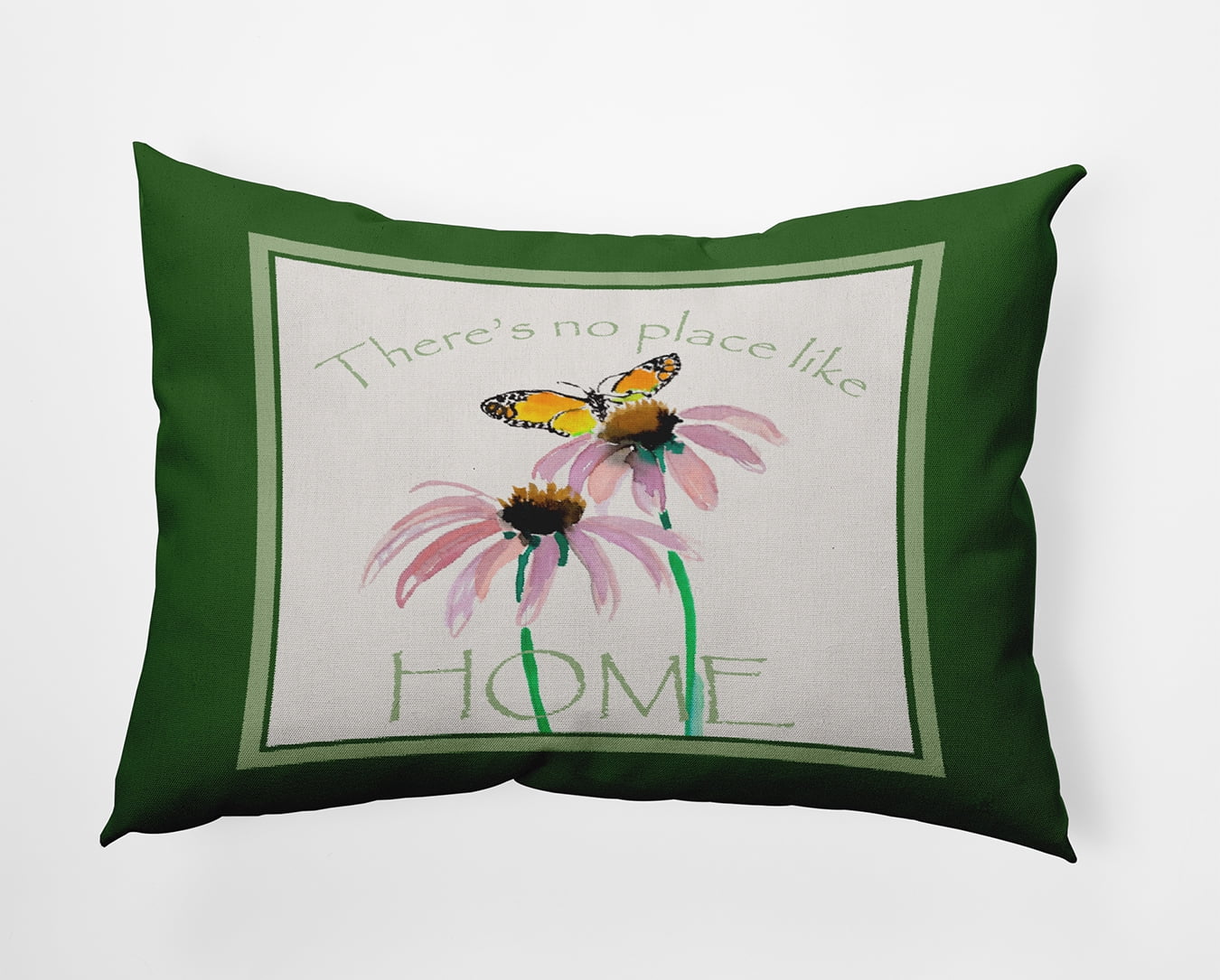 20" x 14" Simply Daisy There's No Place Like Home Polyester Accent Pillow, Leaf Qty 1