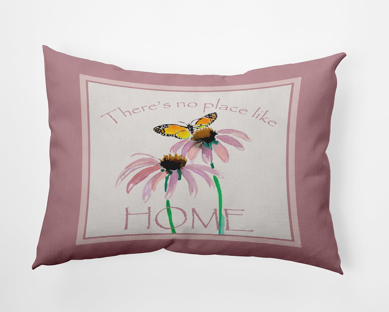 20" x 14" Simply Daisy There's No Place Like Home Polyester Accent Pillow, Romantic Purple Qty 1