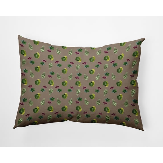 20" x 14" Simply Daisy Three Veggies Pattern Polyester Accent Pillow, Doe Qty 1