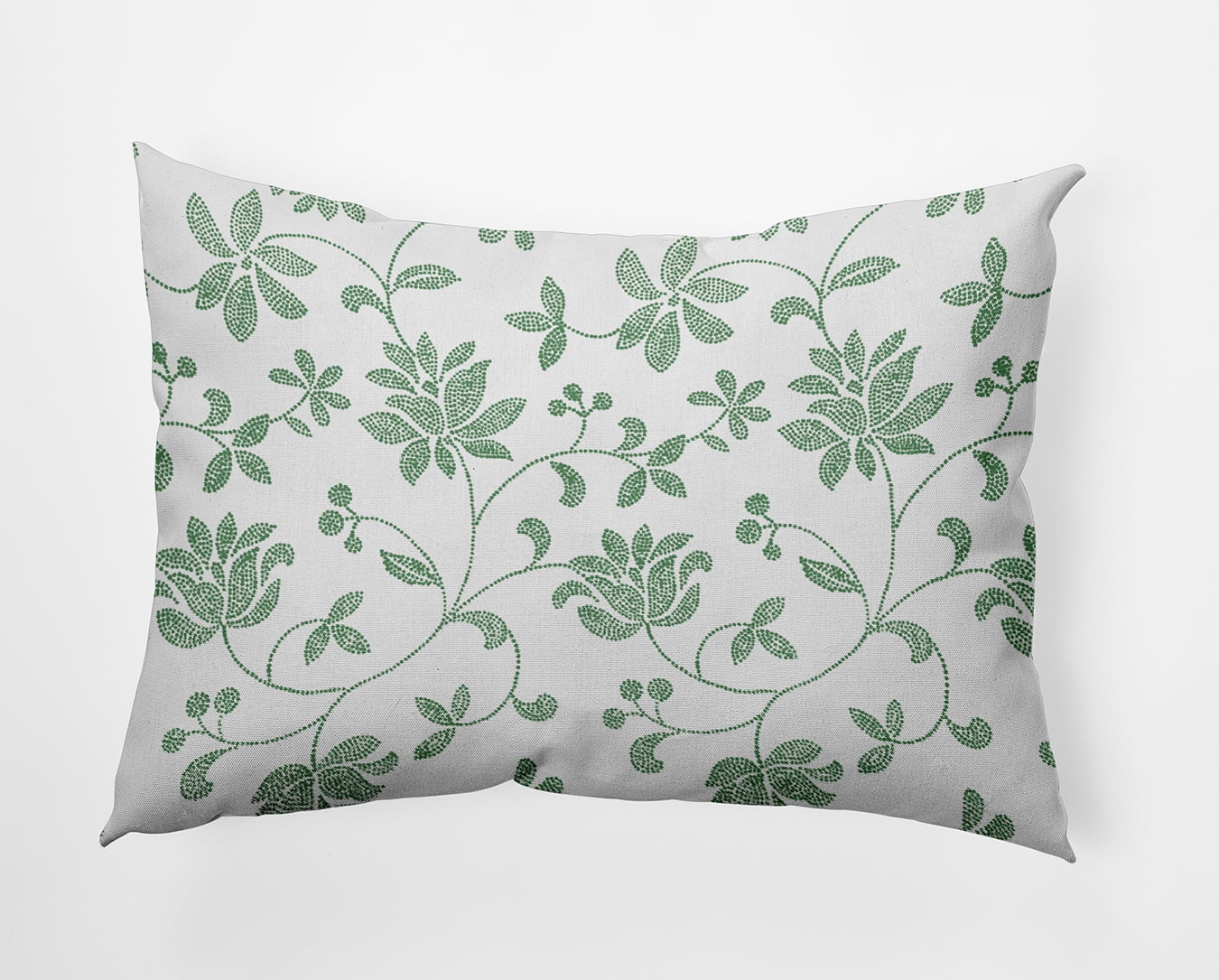20" x 14" Simply Daisy Traditional Floral Polyester Accent Pillow, Green Qty 1