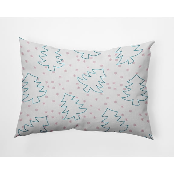 20" x 14" Simply Daisy Tree Outlines Polyester Accent Pillow, Light Pink Qty 1