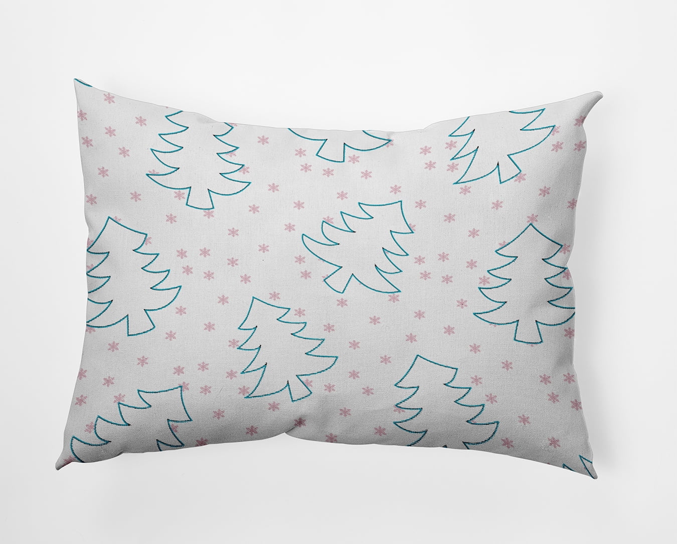 20" x 14" Simply Daisy Tree Outlines Polyester Indoor/Outdoor Pillow, Light Pink Qty 1