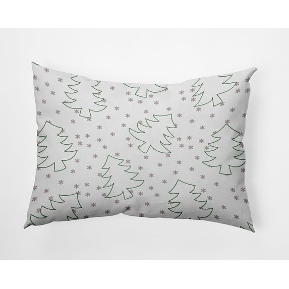 20" x 14" Simply Daisy Tree Outlines Polyester Indoor/Outdoor Pillow, Light Purple Qty 1