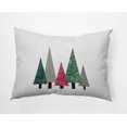 thumbnail image 1 of 20" x 14" Simply Daisy Triangle Trees Polyester Indoor/Outdoor Pillow, Christmas Pink Qty 1, 1 of 3