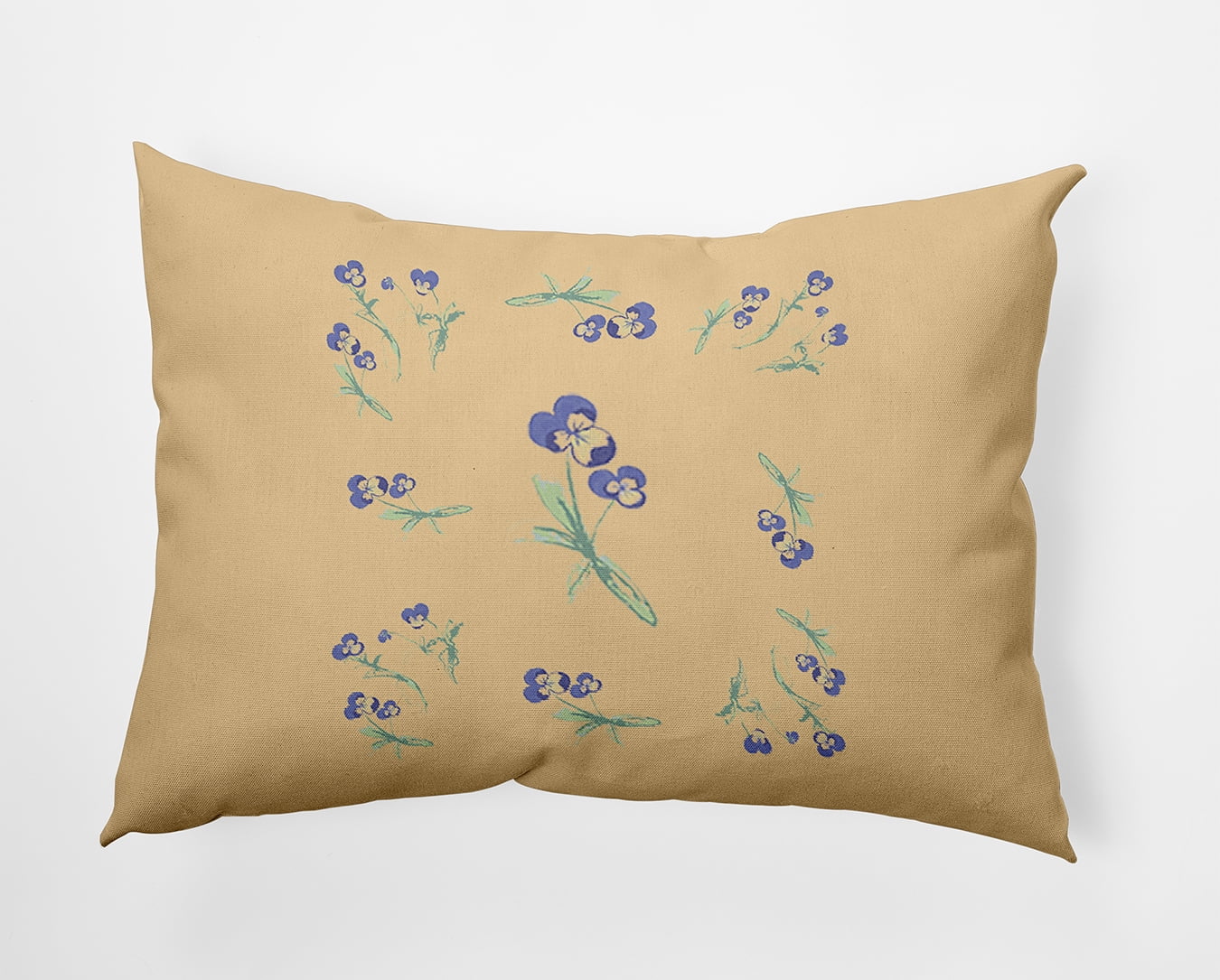 20" x 14" Simply Daisy Violets Scattered Polyester Accent Pillow, Corn Stalk Qty 1