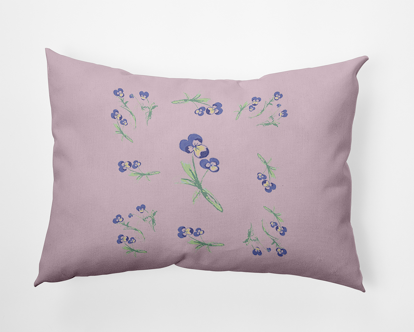 20" x 14" Simply Daisy Violets Scattered Polyester Accent Pillow, Pail Orchid Qty 1